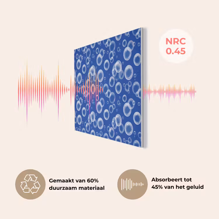 Bubbels - Patroon - Blauw PET vilt klein -USP_NL