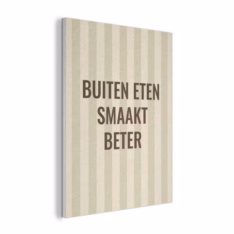 Buiten - Quote - Strepen - Zomer PET vilt klein -3d