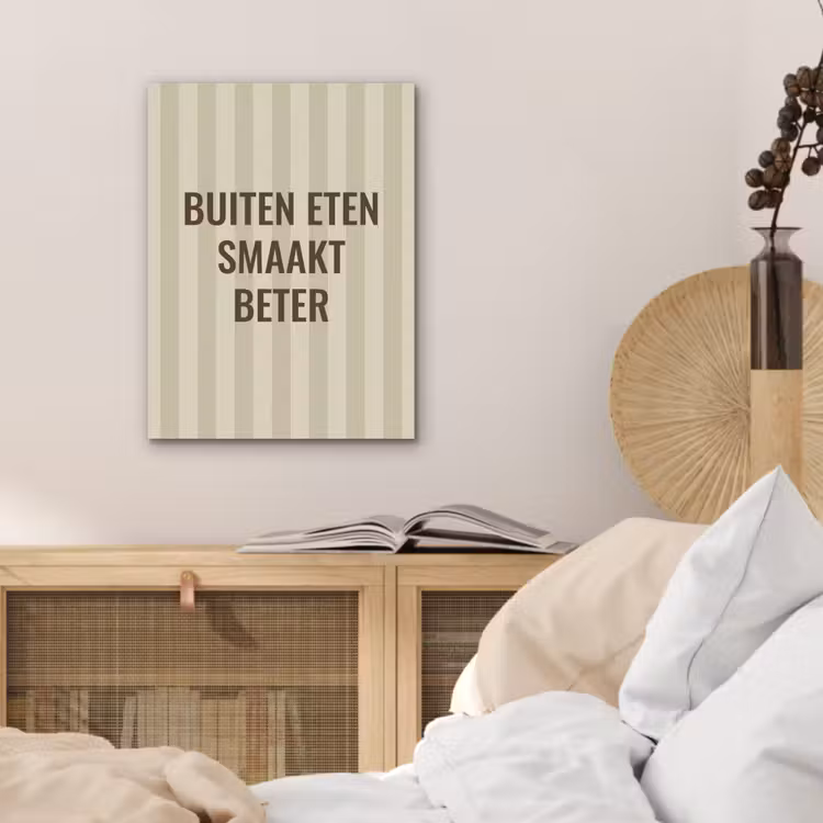 Buiten - Quote - Strepen - Zomer PET vilt klein -sfeer3