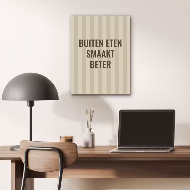 Buiten - Quote - Strepen - Zomer PET vilt klein -sfeer5