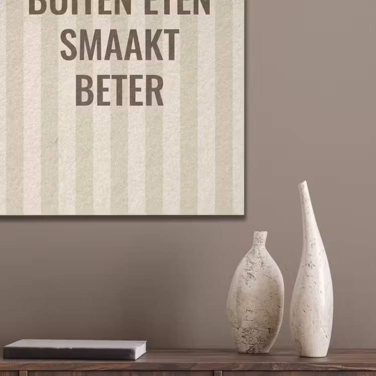 Buiten - Quote - Strepen - Zomer PET vilt klein -sfeer6_closeup