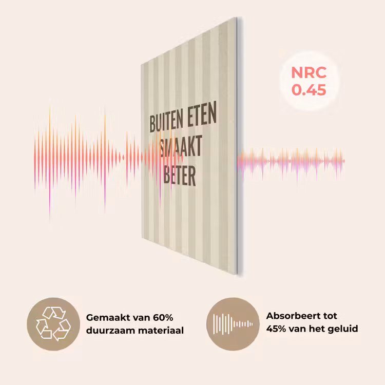 Buiten - Quote - Strepen - Zomer PET vilt klein -USP_NL