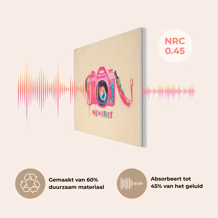 Camera - Memories - Roze - Geschilderd PET vilt klein -USP_NL