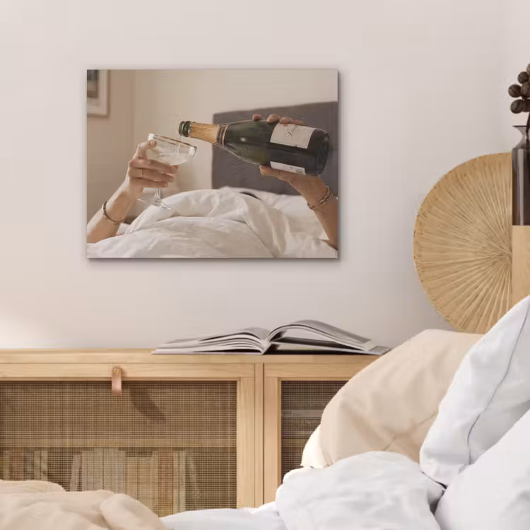 Champagne - Bed - Bubbels PET vilt klein -sfeer3