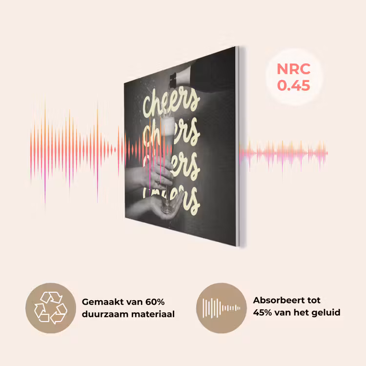 Cheers - Wijn - Zwart - Wit PET vilt klein -USP_NL