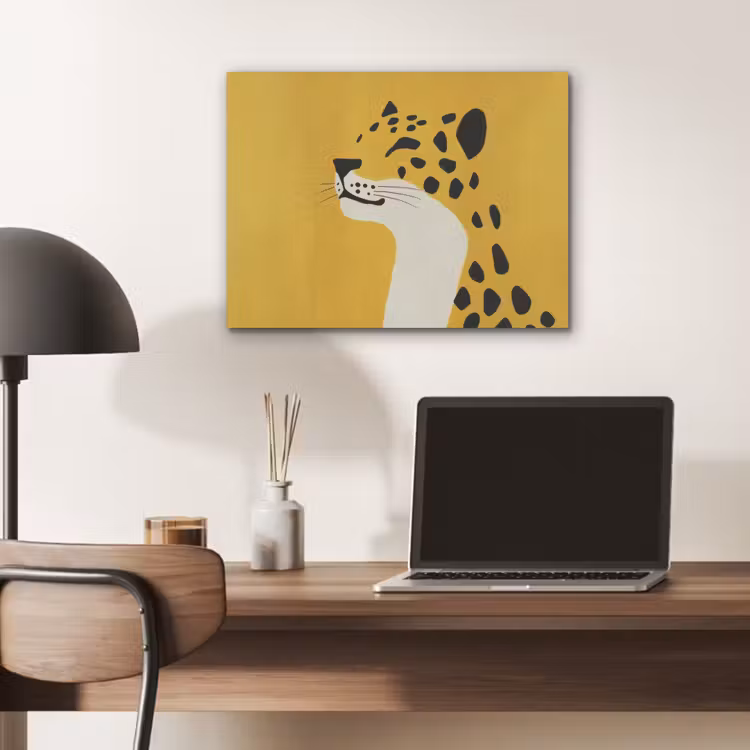 Cheetah - Illustratie - Geel PET vilt klein -sfeer5