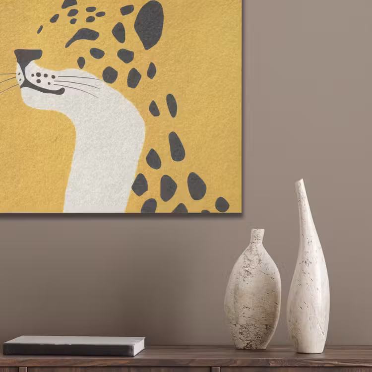 Cheetah - Illustratie - Geel PET vilt klein -sfeer6_closeup