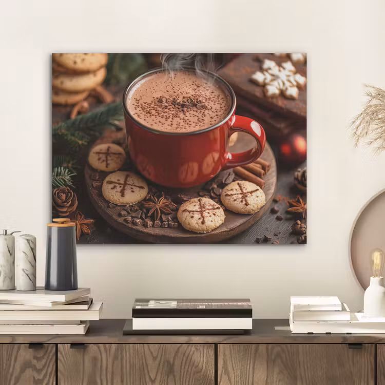 Chocolademelk - Mok - Winter - Kerst - Gezelligheid PET vilt klein -sfeer1