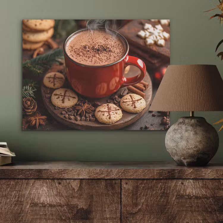 Chocolademelk - Mok - Winter - Kerst - Gezelligheid PET vilt klein -sfeer2