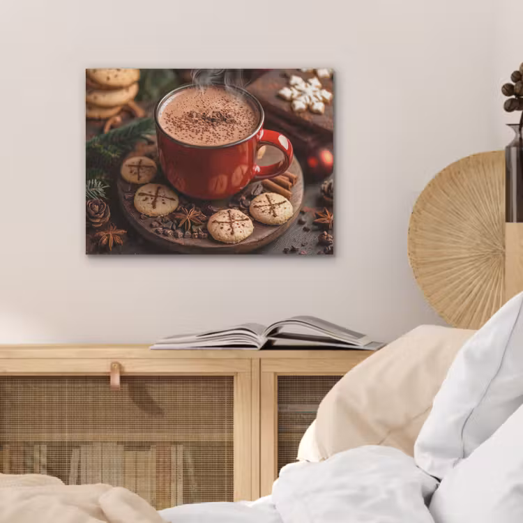 Chocolademelk - Mok - Winter - Kerst - Gezelligheid PET vilt klein -sfeer3