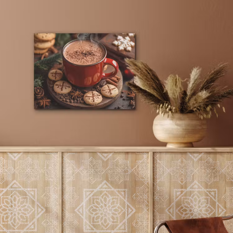 Chocolademelk - Mok - Winter - Kerst - Gezelligheid PET vilt klein -sfeer4