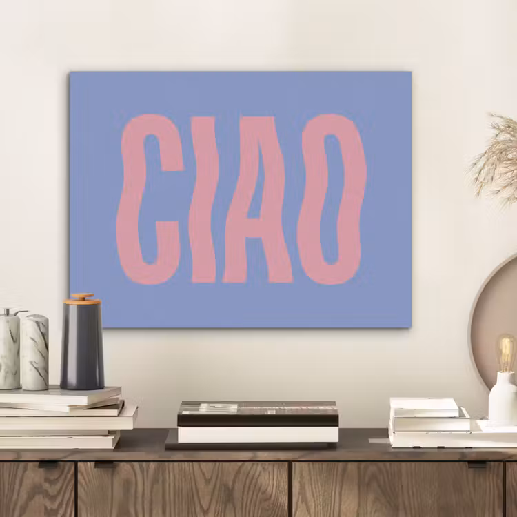 Ciao - Roze - Blauw - Golvend PET vilt klein -sfeer1
