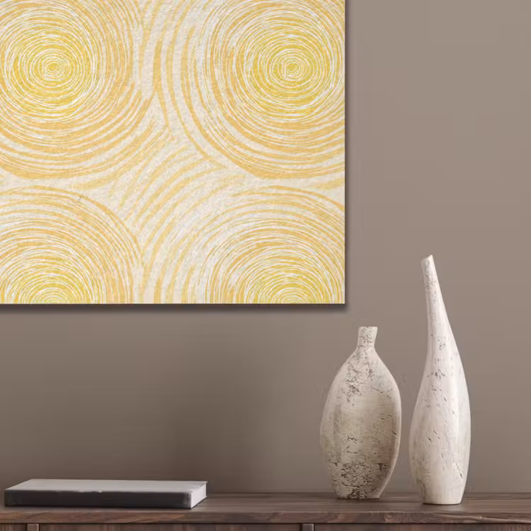 Cirkels - Abstract - Artistiek - Geel PET vilt klein 837 -sfeer6_closeup