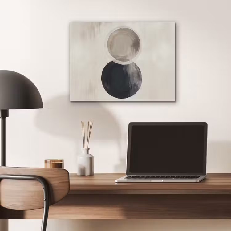 Cirkels - Vorm - Beige - Abstract PET vilt klein -sfeer5