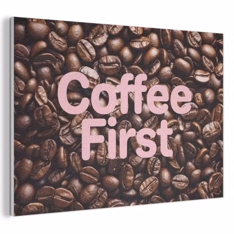 Coffee First - Koffiebonen - Roze PET vilt klein -3d