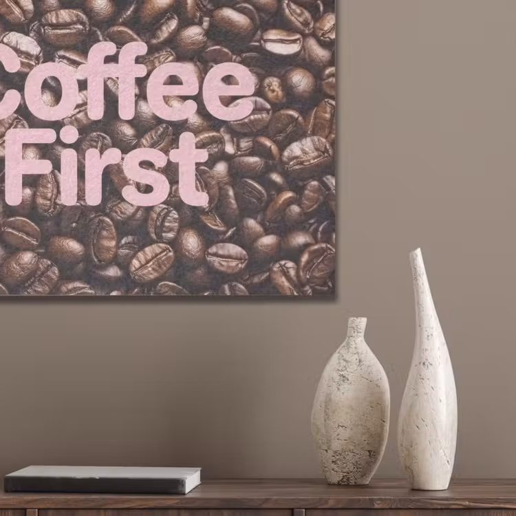 Coffee First - Koffiebonen - Roze PET vilt klein -sfeer6_closeup