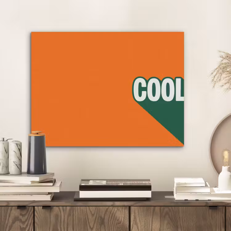 Cool - Oranje - Groen PET vilt klein -sfeer1