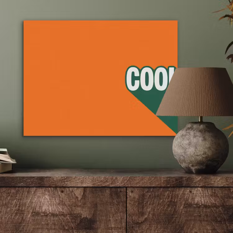 Cool - Oranje - Groen PET vilt klein -sfeer2