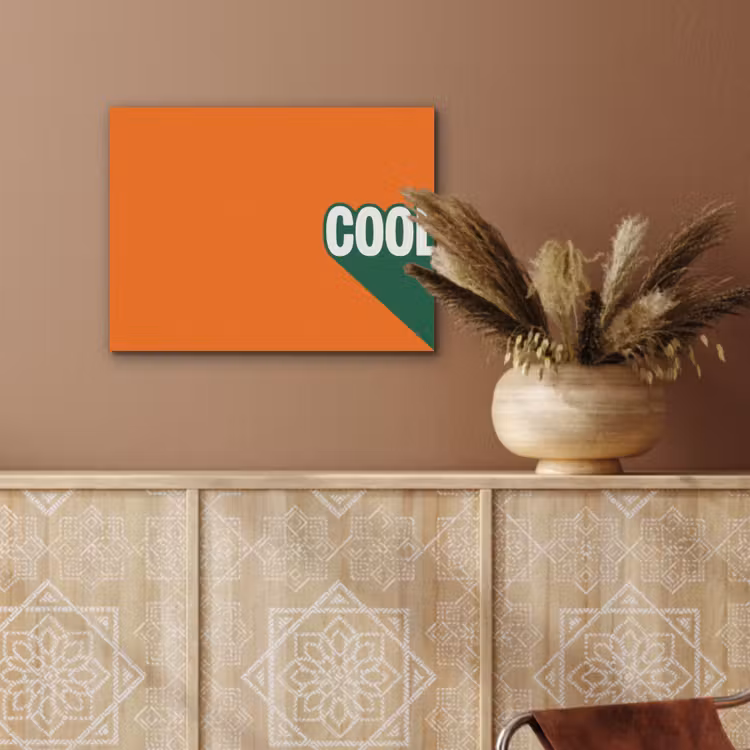 Cool - Oranje - Groen PET vilt klein -sfeer4