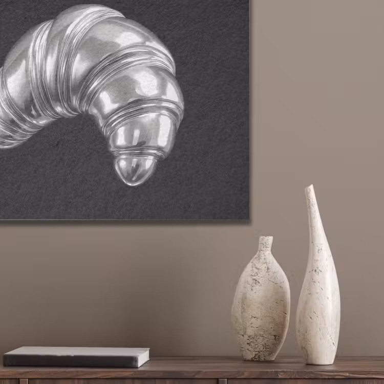 Croissant - Metaal - Zilver PET vilt klein -sfeer6_closeup
