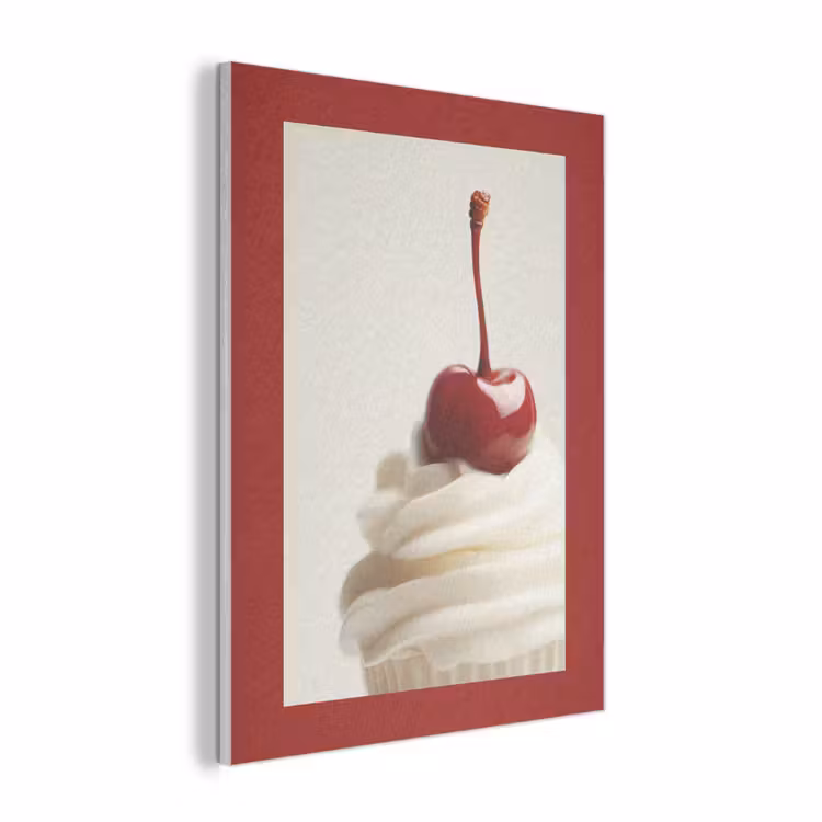 Cupcake - Kers - Rood PET vilt klein -3d