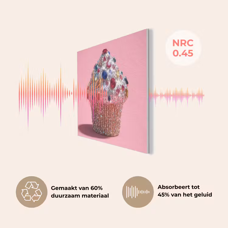Cupcake - Kleurrijk - Edelstenen PET vilt klein -USP_NL
