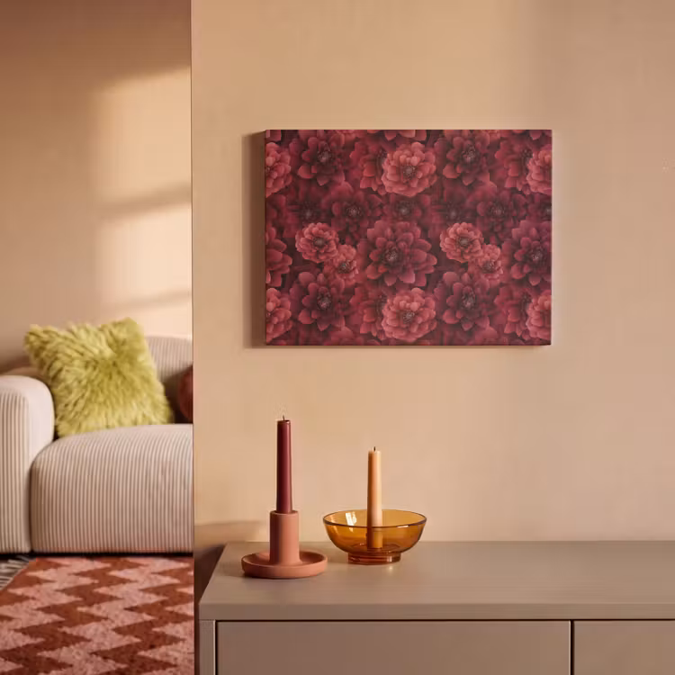 Dahlias - Bloemen - Rood PET vilt klein 837 -sfeer1