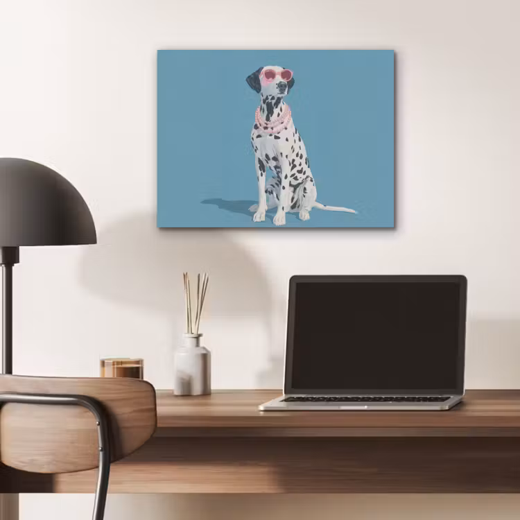 Dalmatiër - Zonnebril - Blauw PET vilt klein -sfeer5