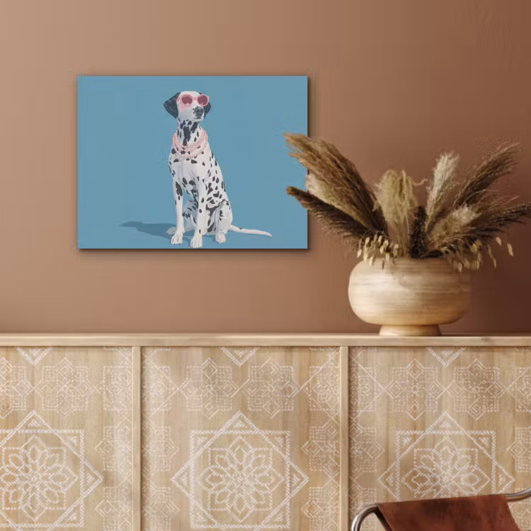 Dalmatiër - Zonnebril - Blauw PET vilt klein -sfeer4