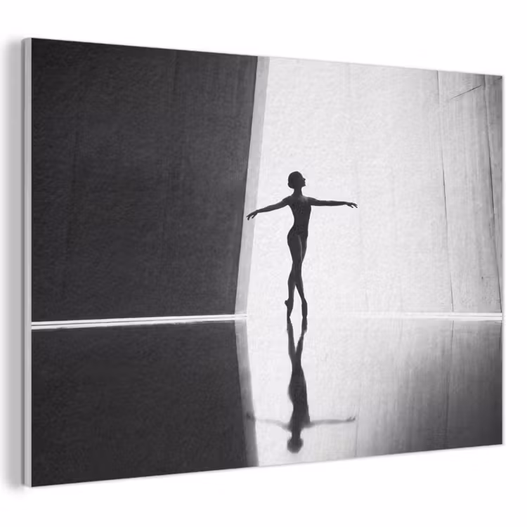 Danser - Silhouette - Kunst - Modern - Zwart-wit PET vilt klein -3d