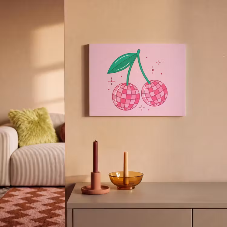 Decoratie - Disco-bal - Feest - Roze PET vilt klein -sfeer1