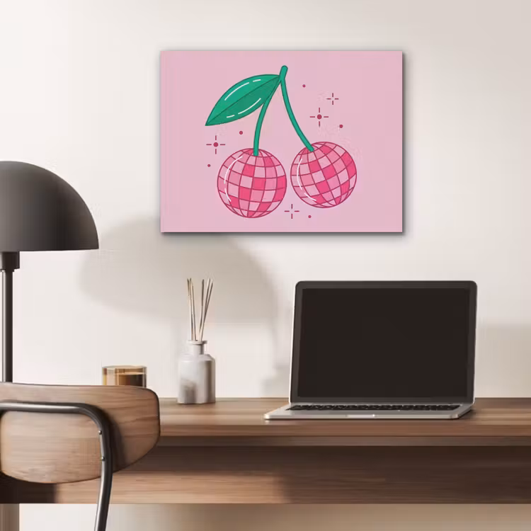 Decoratie - Disco-bal - Feest - Roze PET vilt klein -sfeer5