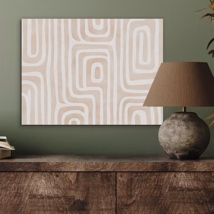 Decoratief - Labyrint - Beige PET vilt klein -sfeer2