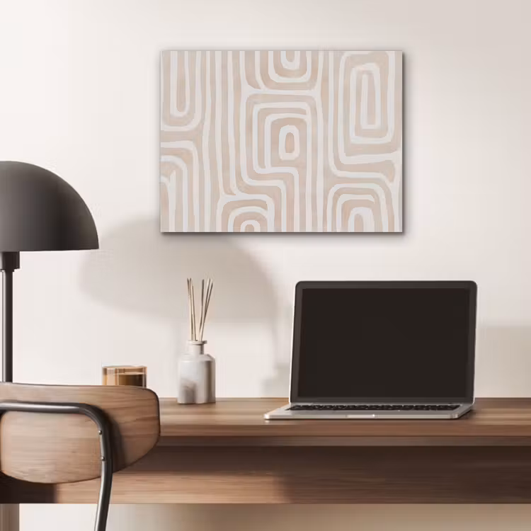 Decoratief - Labyrint - Beige PET vilt klein -sfeer5