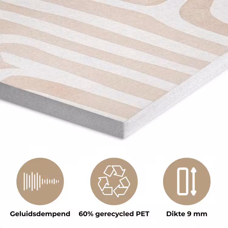 Decoratief - Labyrint - Beige PET vilt klein -closeup_NL