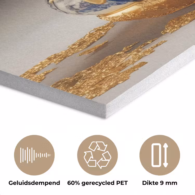Delftsblauw - Goud - Burger PET vilt klein -closeup_NL
