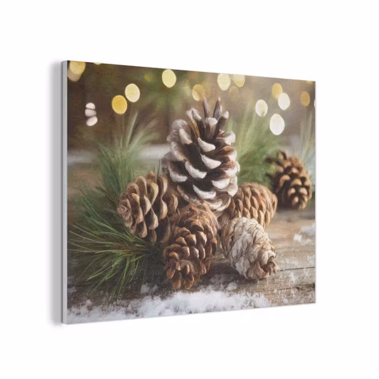 Dennenappels - Kerstsfeer - Bruin - Groen PET vilt klein -3d