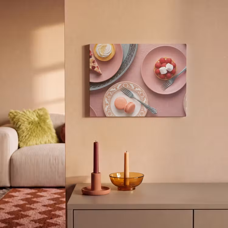 Dessert - Taart - Gebak - Zoet - Roze PET vilt klein -sfeer1