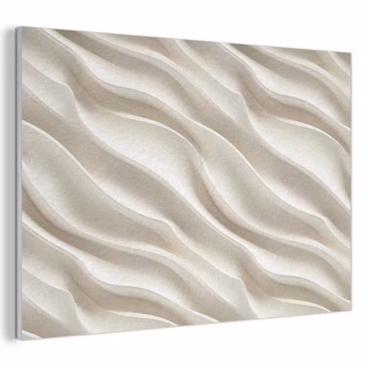 Diagonaal - Golven - Crème PET vilt klein 837 -3d