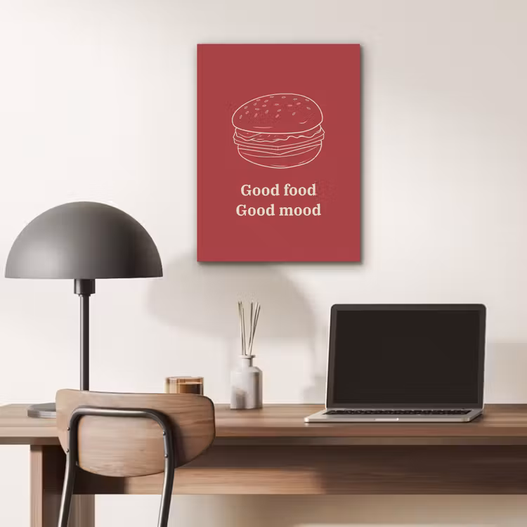 Dieprood - Lijntekening - Tekst - Hamburger PET vilt klein -sfeer5