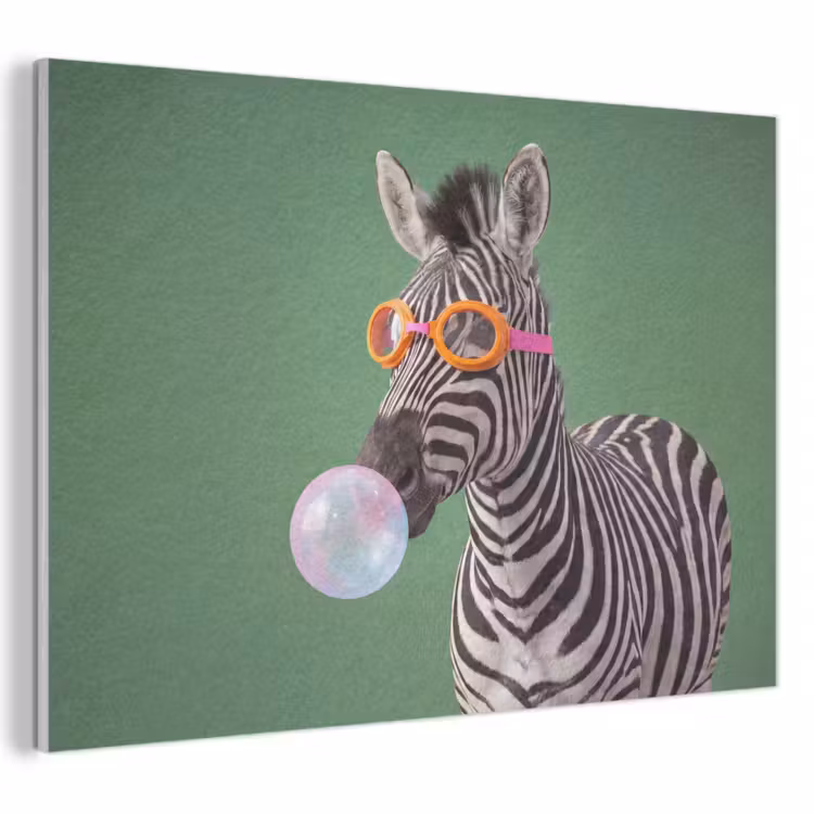 Dier - Bril - Bel - Modern - Groen PET vilt klein -3d