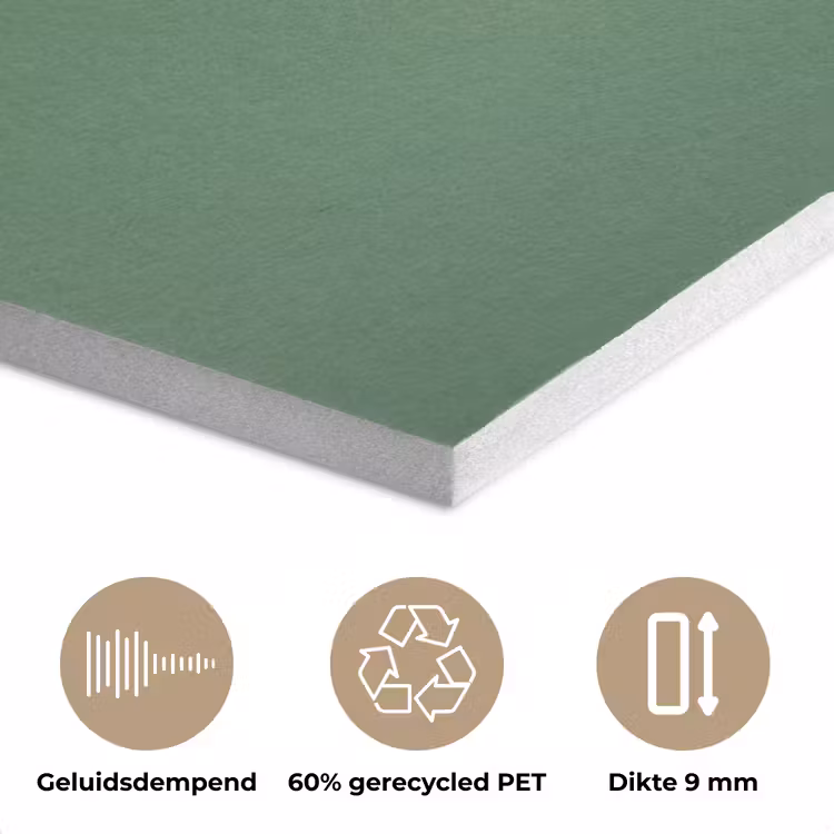 Dier - Bril - Bel - Modern - Groen PET vilt klein -closeup_NL