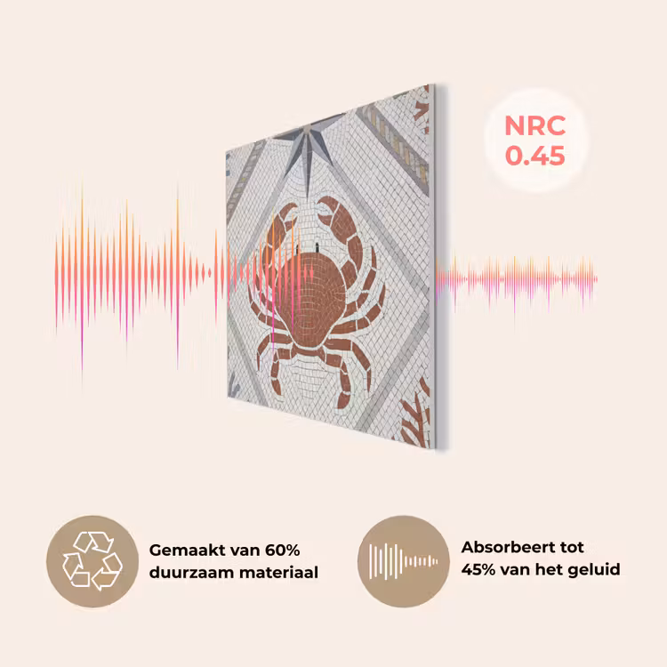 Dier - Mozaïek - Zee - Klassiek - Bruin PET vilt klein -USP_NL