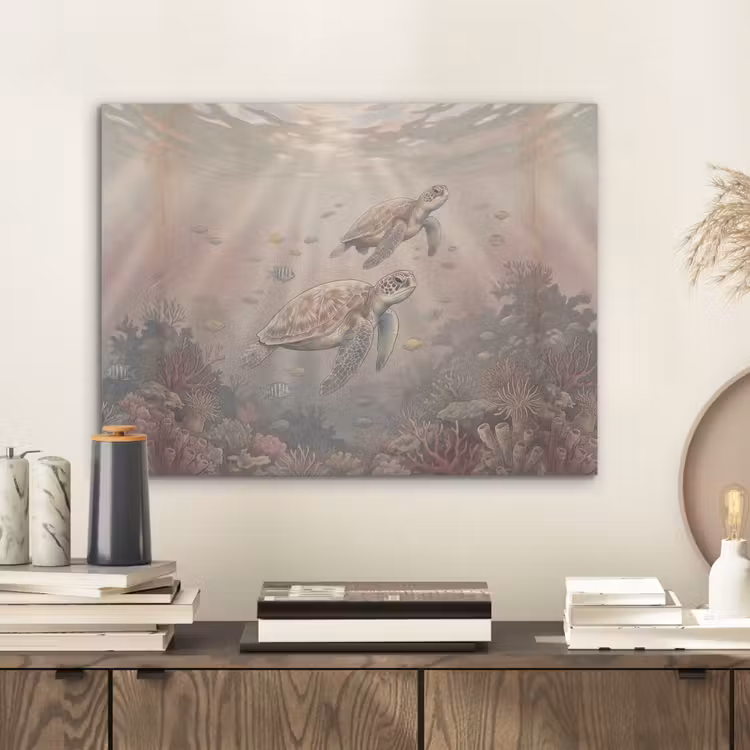 Dier - Onderwater - Oceaan - Illustratie - Zeeleven PET vilt klein -sfeer1