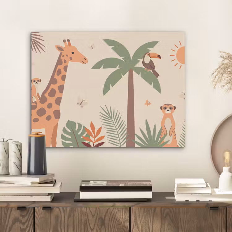 Dieren - Tropisch - Safari - Kleurrijk PET vilt klein -sfeer1