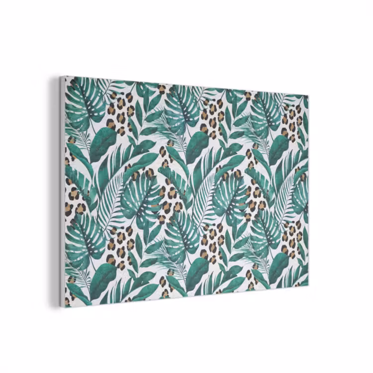 Dierenprint - Panter - Bladeren - Tropisch - Jungle PET vilt middel -3d