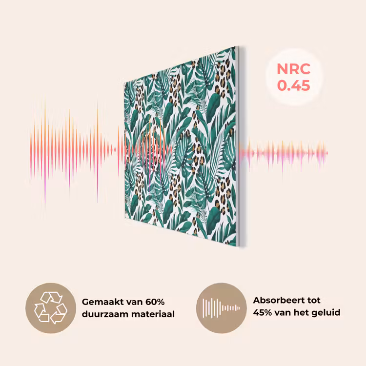 Dierenprint - Panter - Bladeren - Tropisch - Jungle PET vilt middel -USP_NL