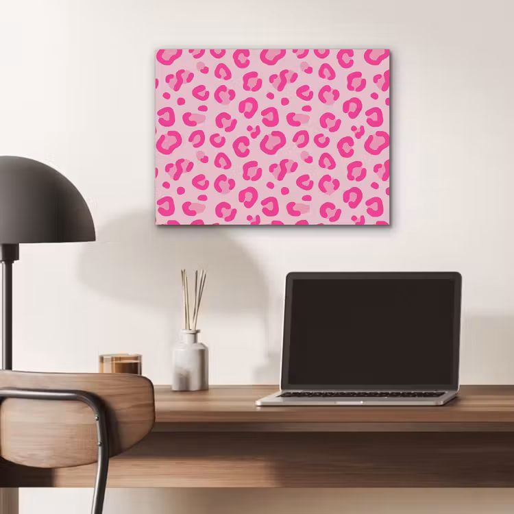 Dierenprint - Patroon - Abstract - Modern - Roze PET vilt klein -sfeer5