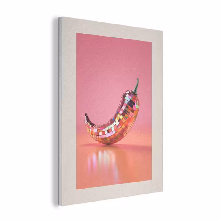 Disco - Peper - Roze PET vilt klein -3d