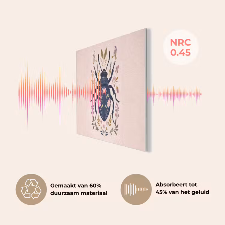 Donkerblauw - Kever - Bloemtakken - Sierlijk PET vilt klein -USP_NL